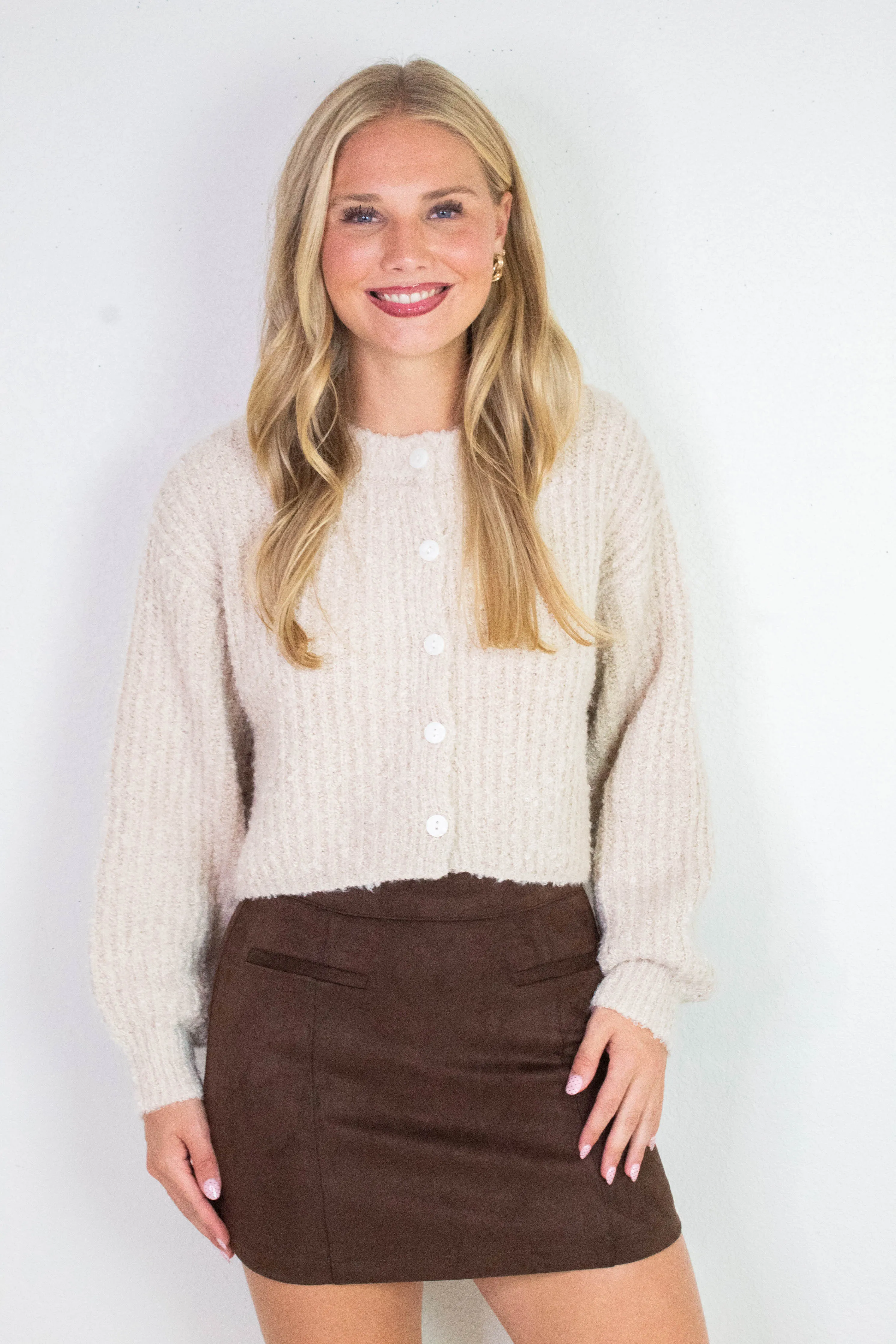 Emberly Fluffy Knit Cardigan, Alpaca sold by North & Main Clothing Company product image thumbnail 2