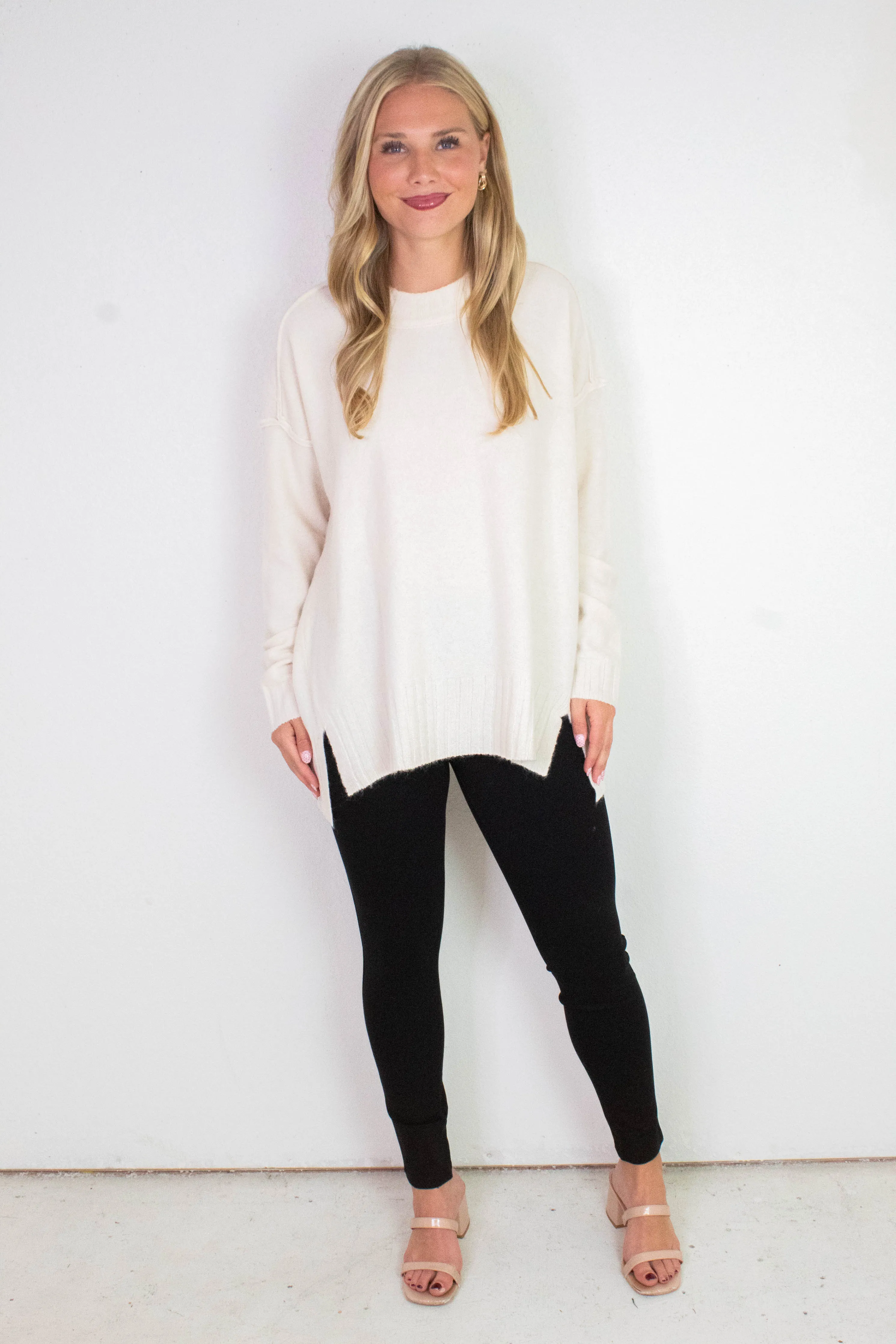 Oakleigh Relaxed Fit Sweater, Whip Cream sold by North & Main Clothing Company product image thumbnail 3