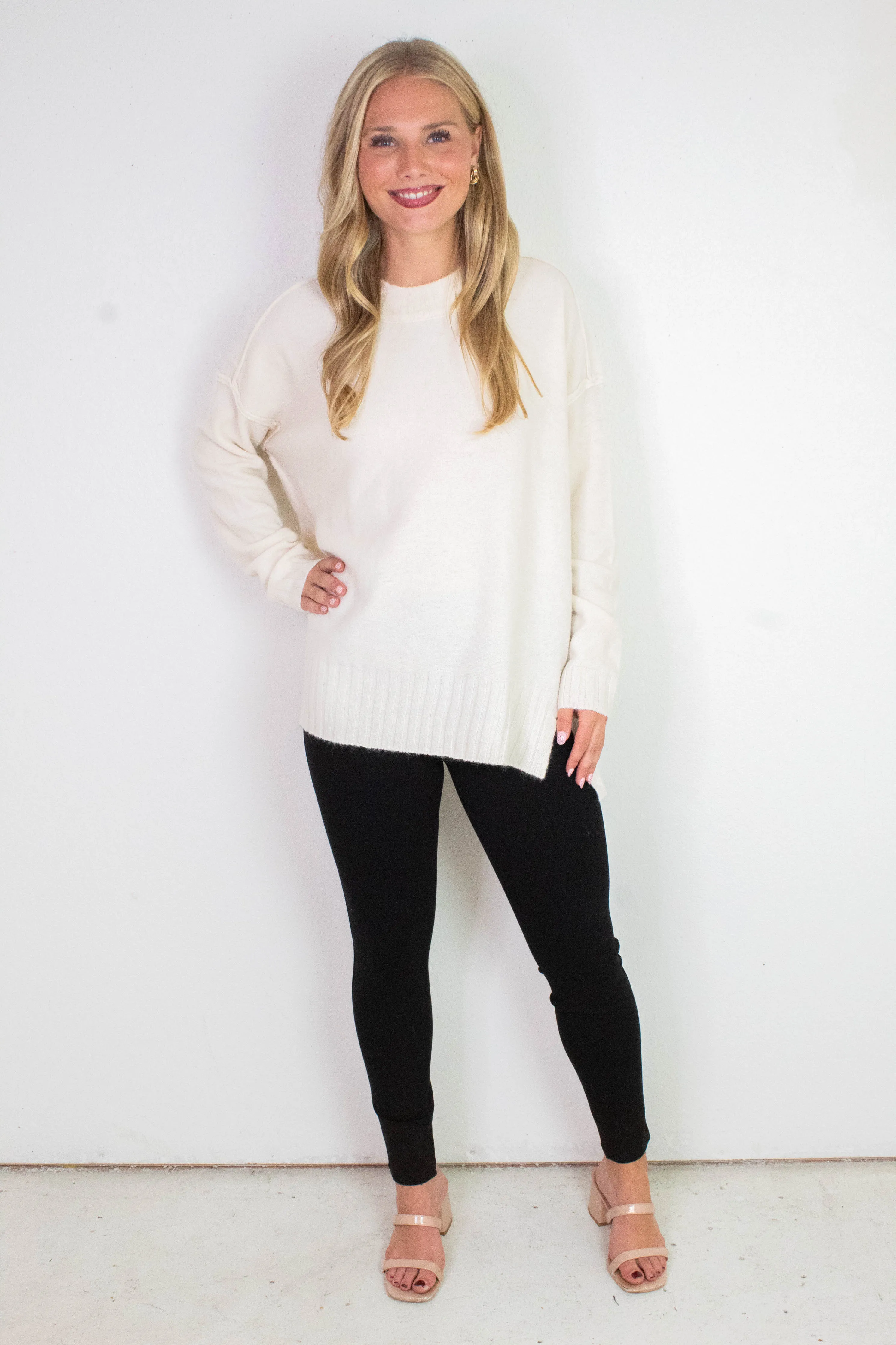 Oakleigh Relaxed Fit Sweater, Whip Cream sold by North & Main Clothing Company product image thumbnail 4