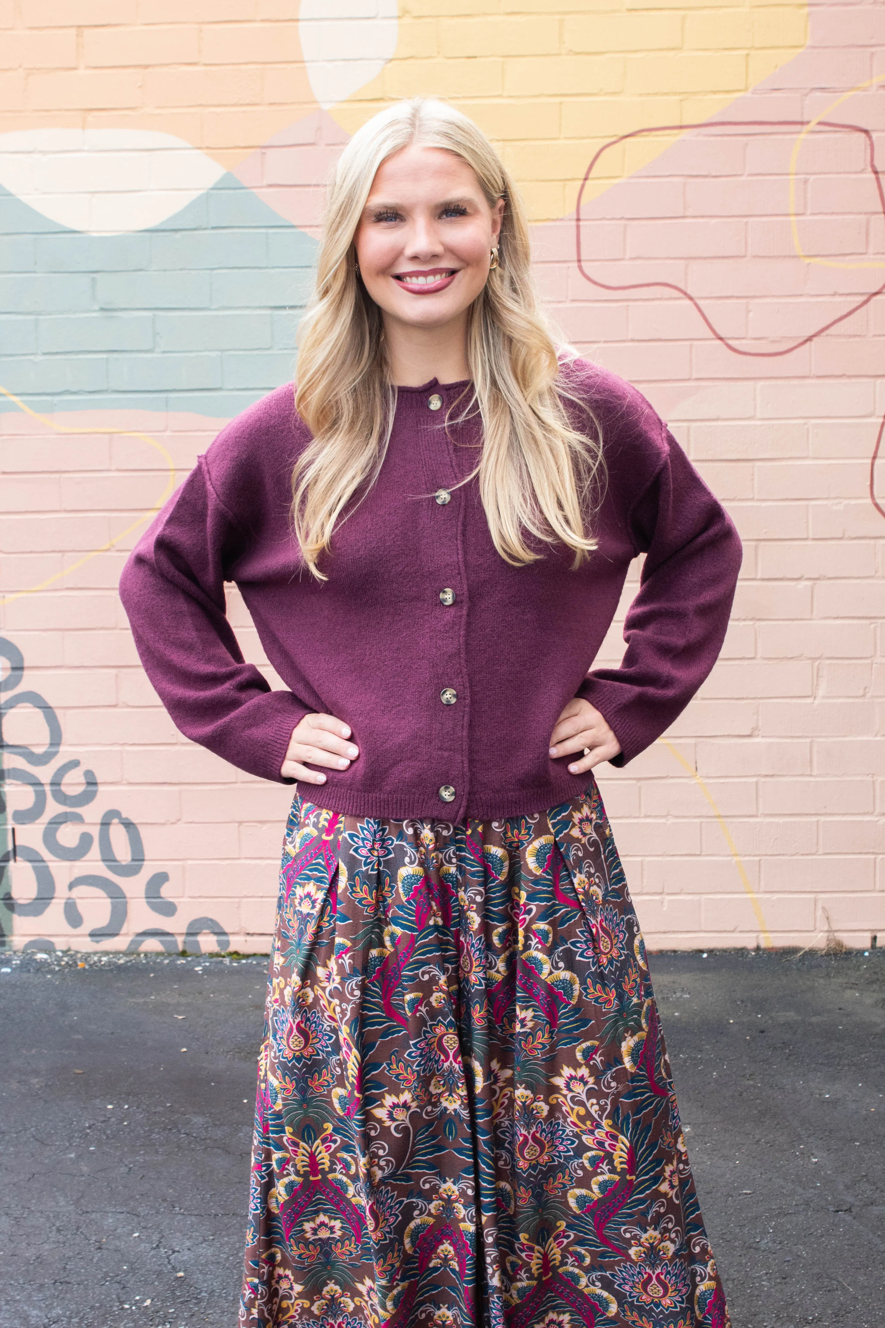 Ariah Printed Elastic Waist Pants, Caramel Mix sold by North & Main Clothing Company product image thumbnail 4