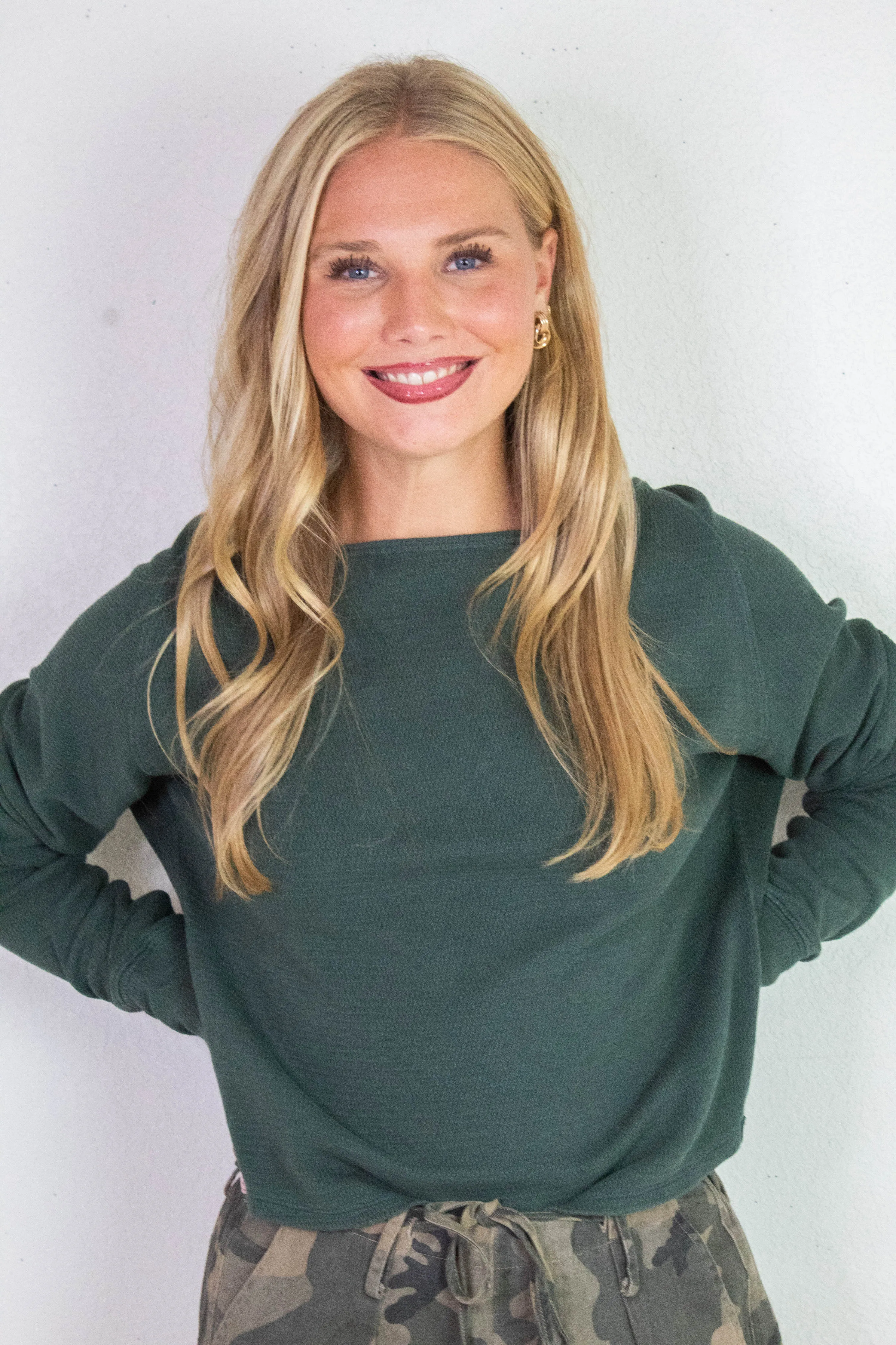 Jess Boat Neck Top, Seamoss | Free People sold by North & Main Clothing Company product image thumbnail 4