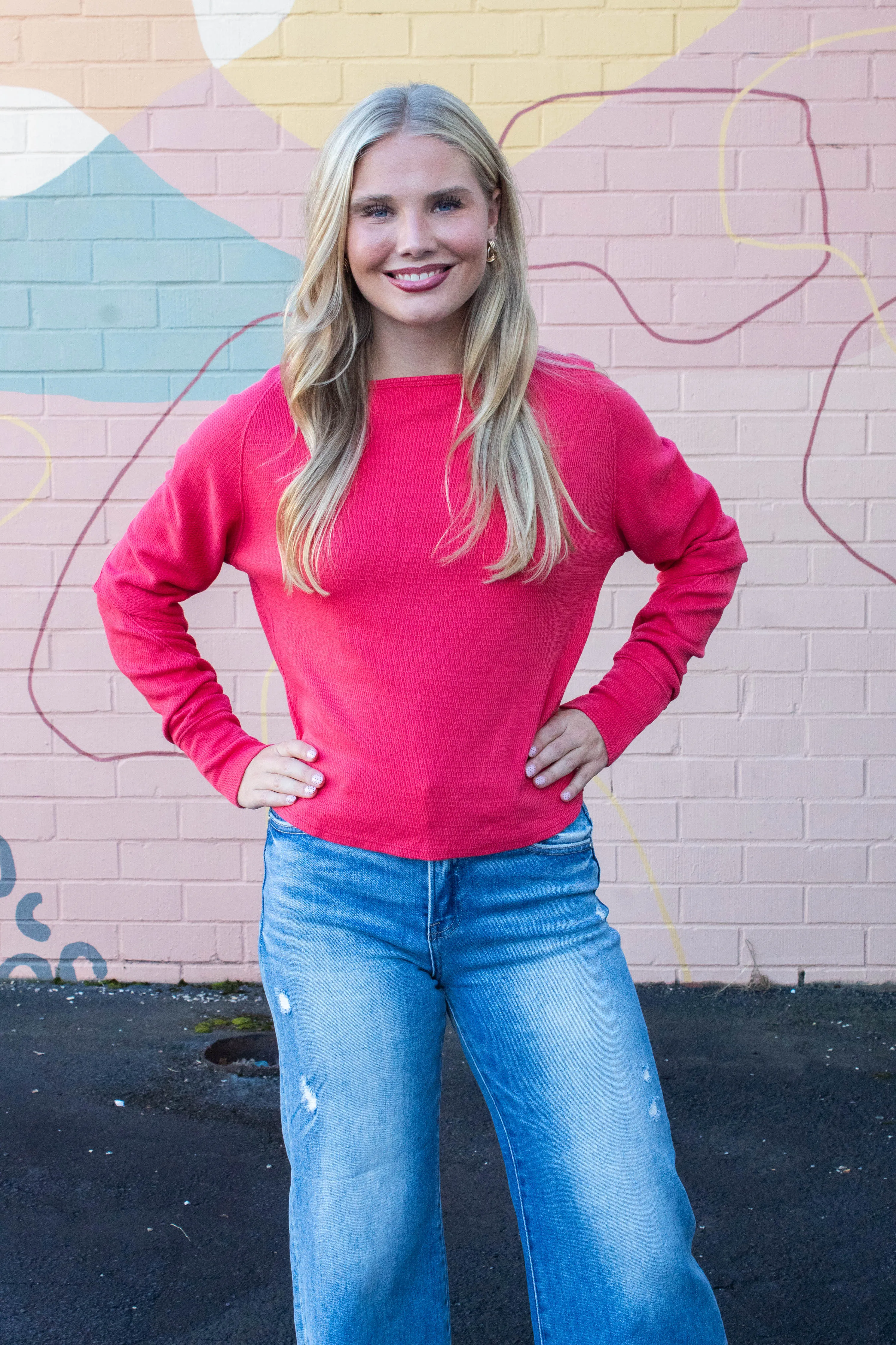 Jess Boat Neck Top, Salsa | Free People sold by North & Main Clothing Company product image thumbnail 4