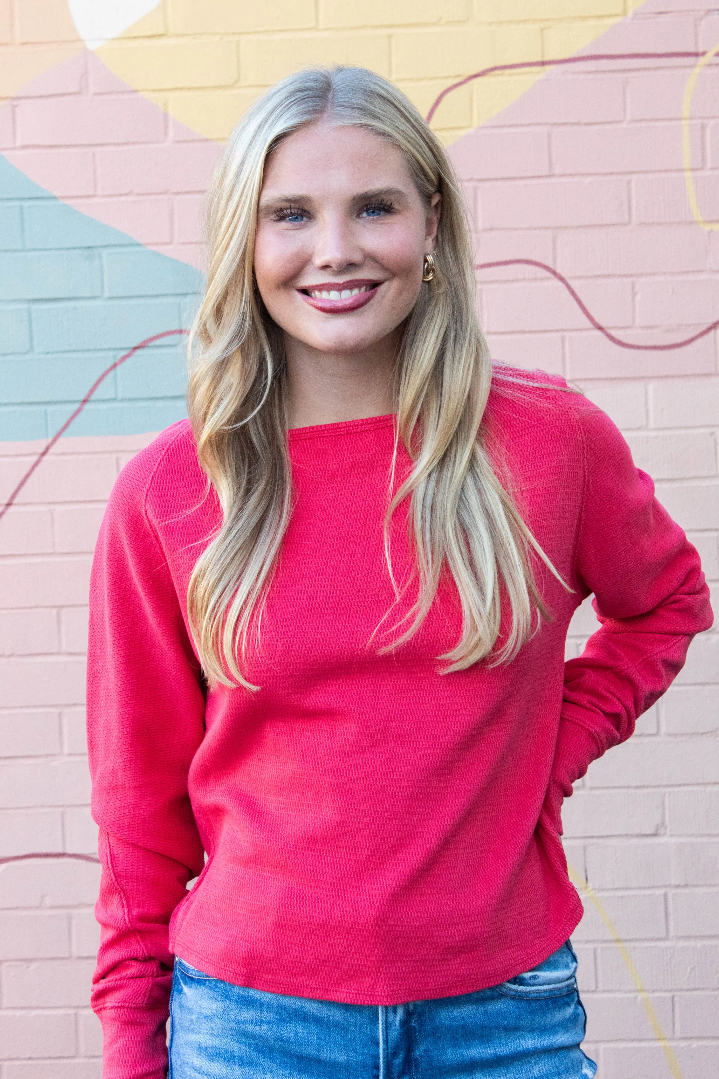 Jess Boat Neck Top, Salsa | Free People sold by North & Main Clothing Company product image thumbnail 5