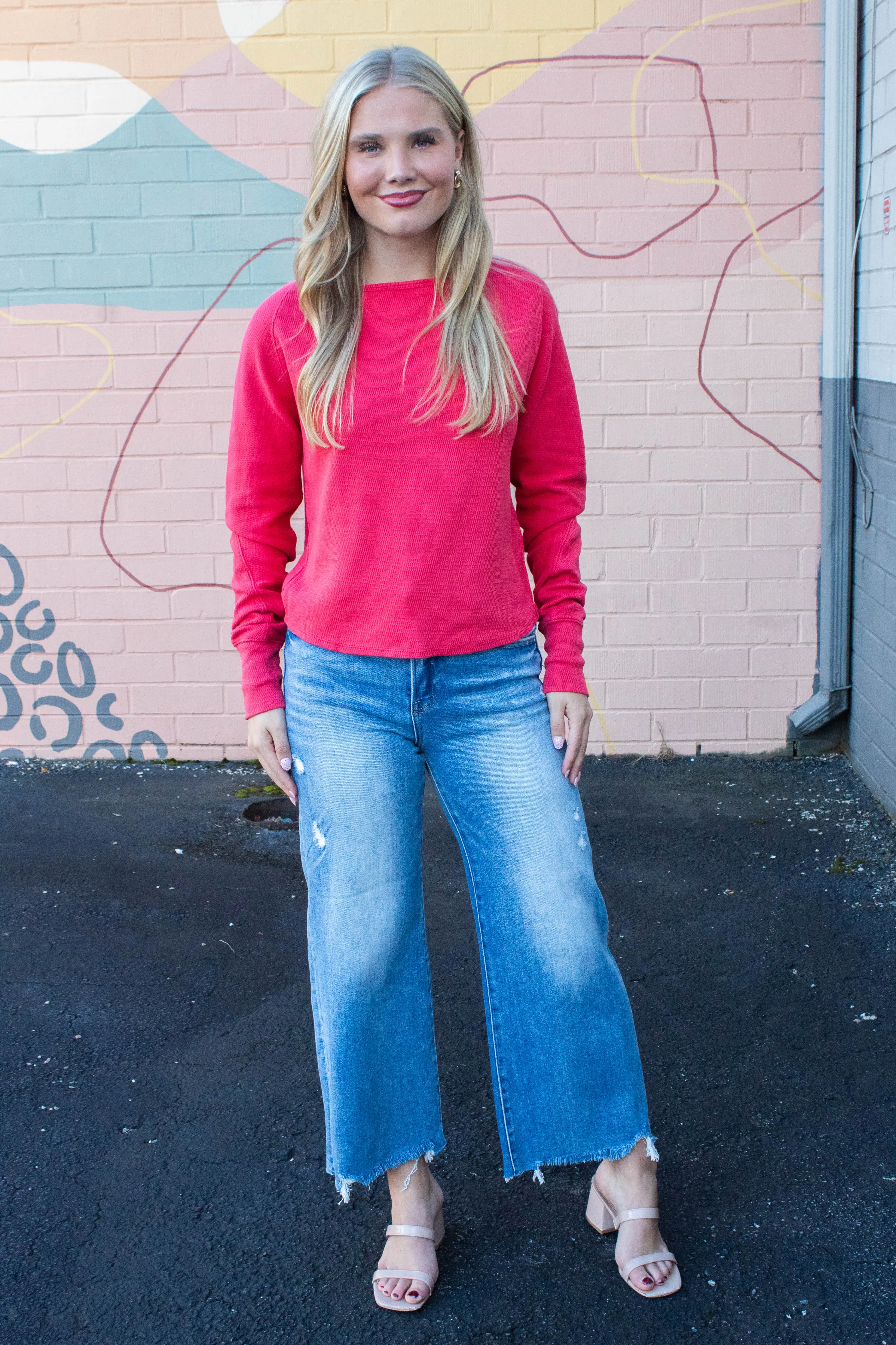 Jess Boat Neck Top, Salsa | Free People sold by North & Main Clothing Company product image thumbnail 3