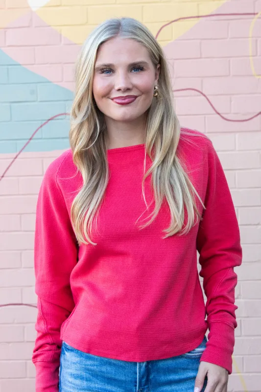 Jess Boat Neck Top, Salsa | Free People sold by North & Main Clothing Company