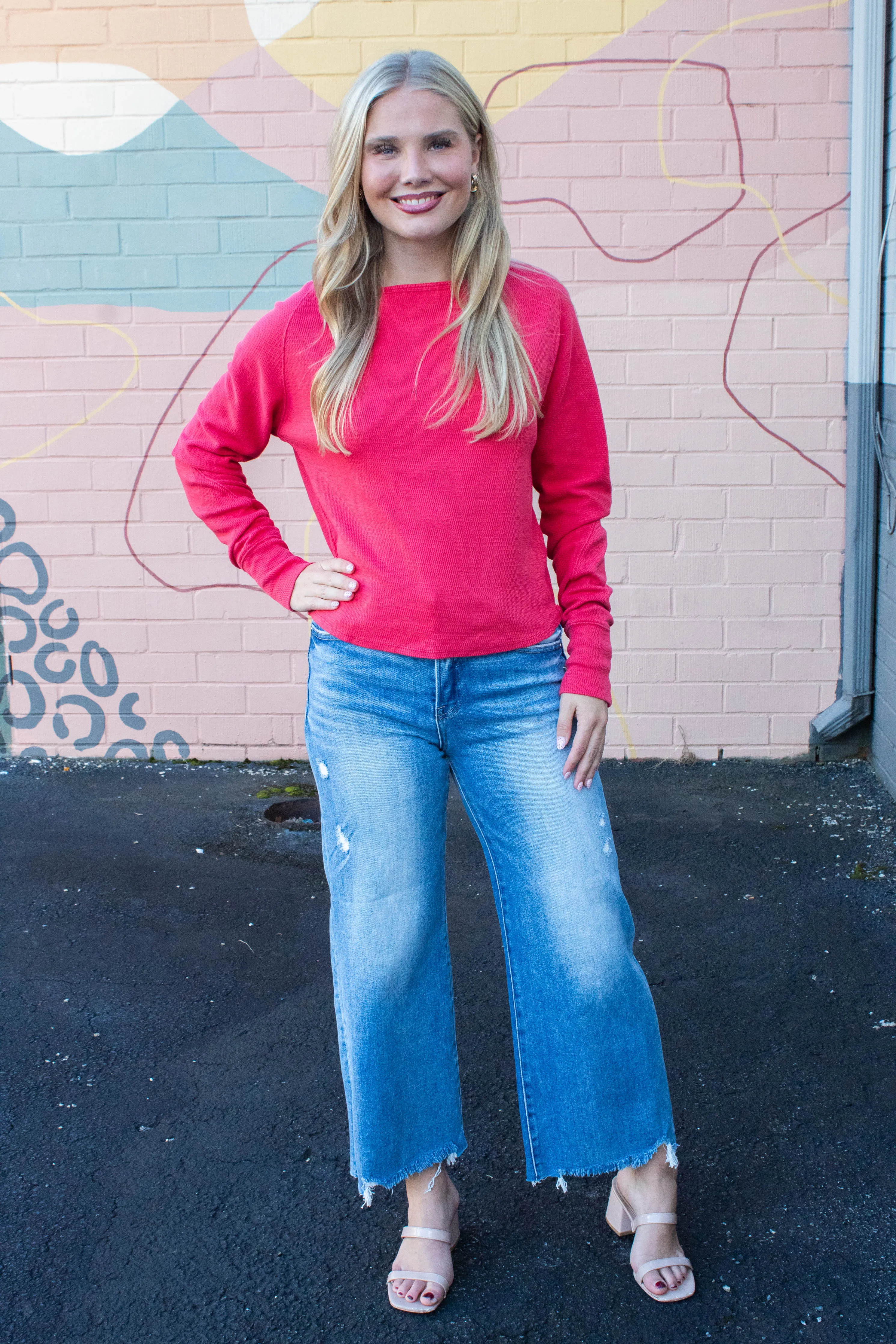 Jess Boat Neck Top, Salsa | Free People sold by North & Main Clothing Company product image thumbnail 2