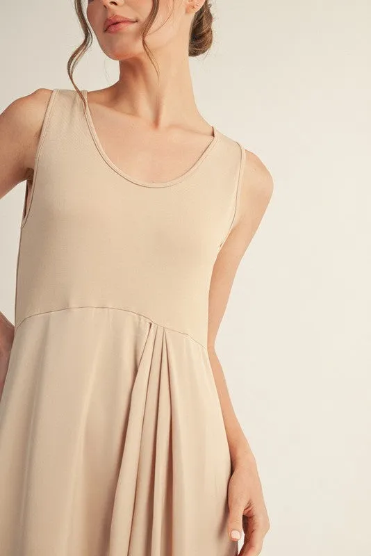 Sarah Grace Midi Dress, Champagne sold by North & Main Clothing Company product image thumbnail 3