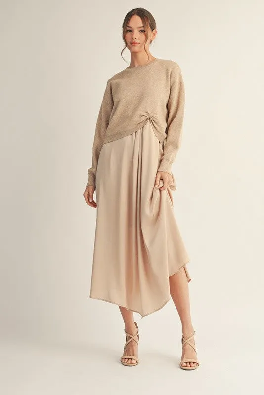 Sarah Grace Midi Dress, Champagne sold by North & Main Clothing Company product image thumbnail 4