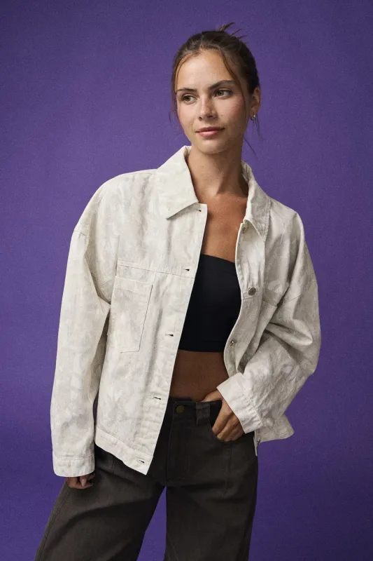 Natalie Nature Print Jacket, Camo sold by North & Main Clothing Company