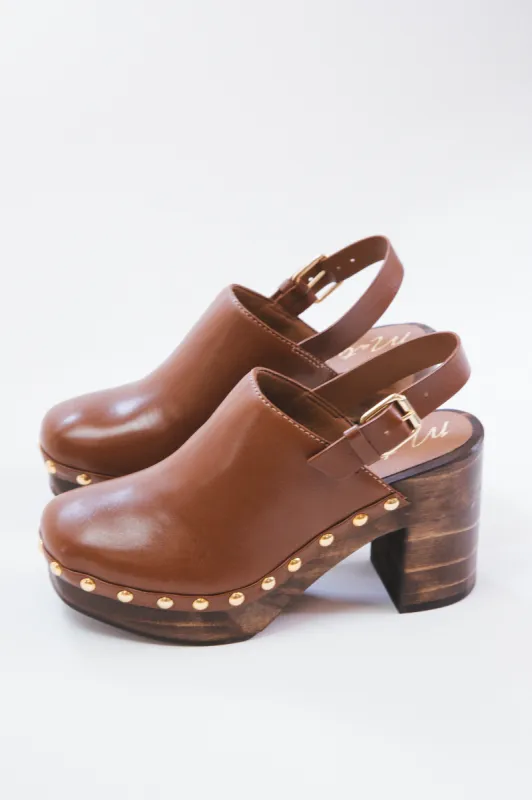 Liberty Heeled Clog, Tan | Matisse sold by North & Main Clothing Company