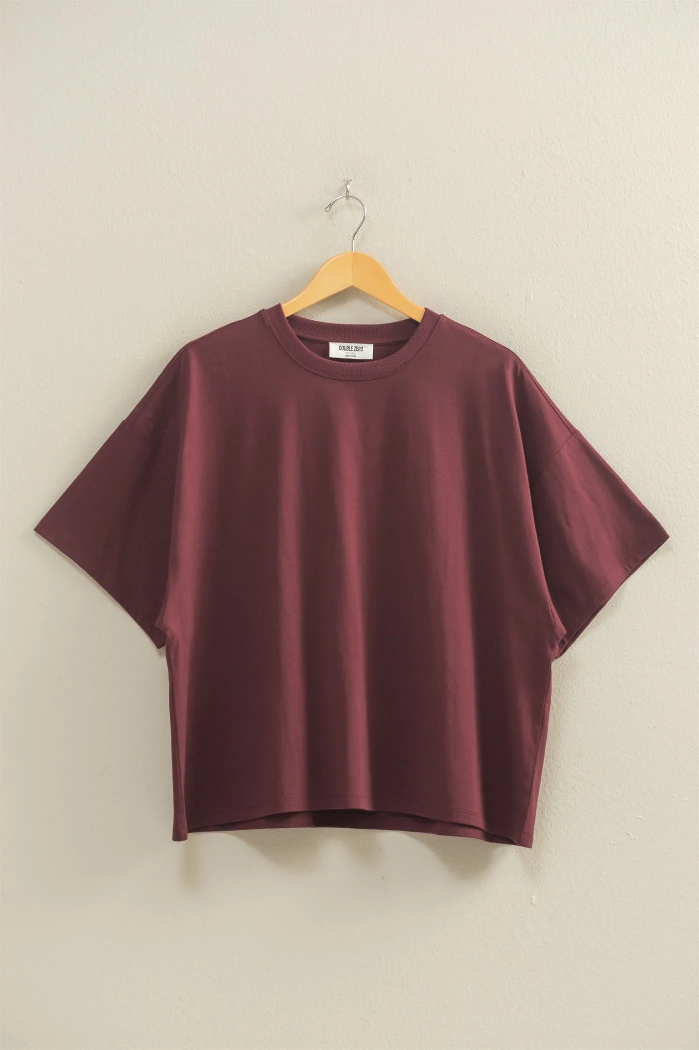 Clara Oversized Tee, Dark Cherry sold by North & Main Clothing Company product image thumbnail 2