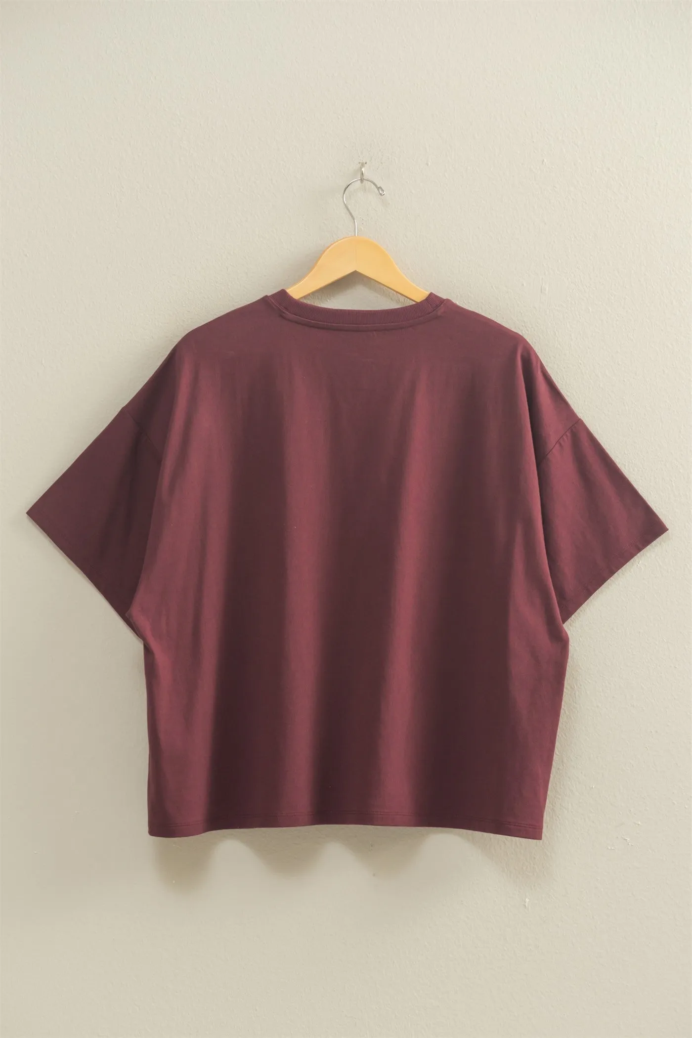 Clara Oversized Tee, Dark Cherry sold by North & Main Clothing Company product image thumbnail 3