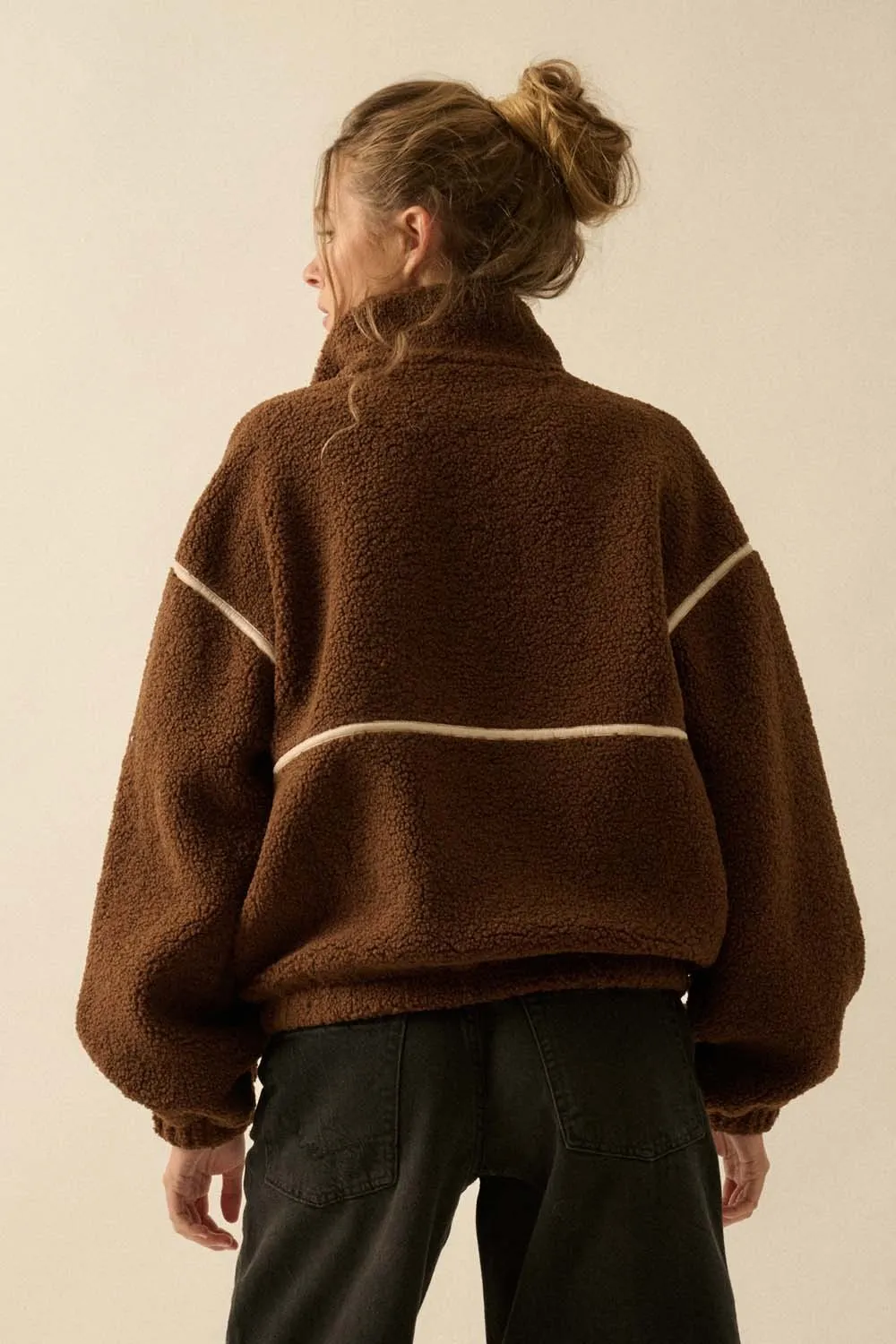 Hannah Sherpa Jacket, Chocolate sold by North & Main Clothing Company product image thumbnail 3