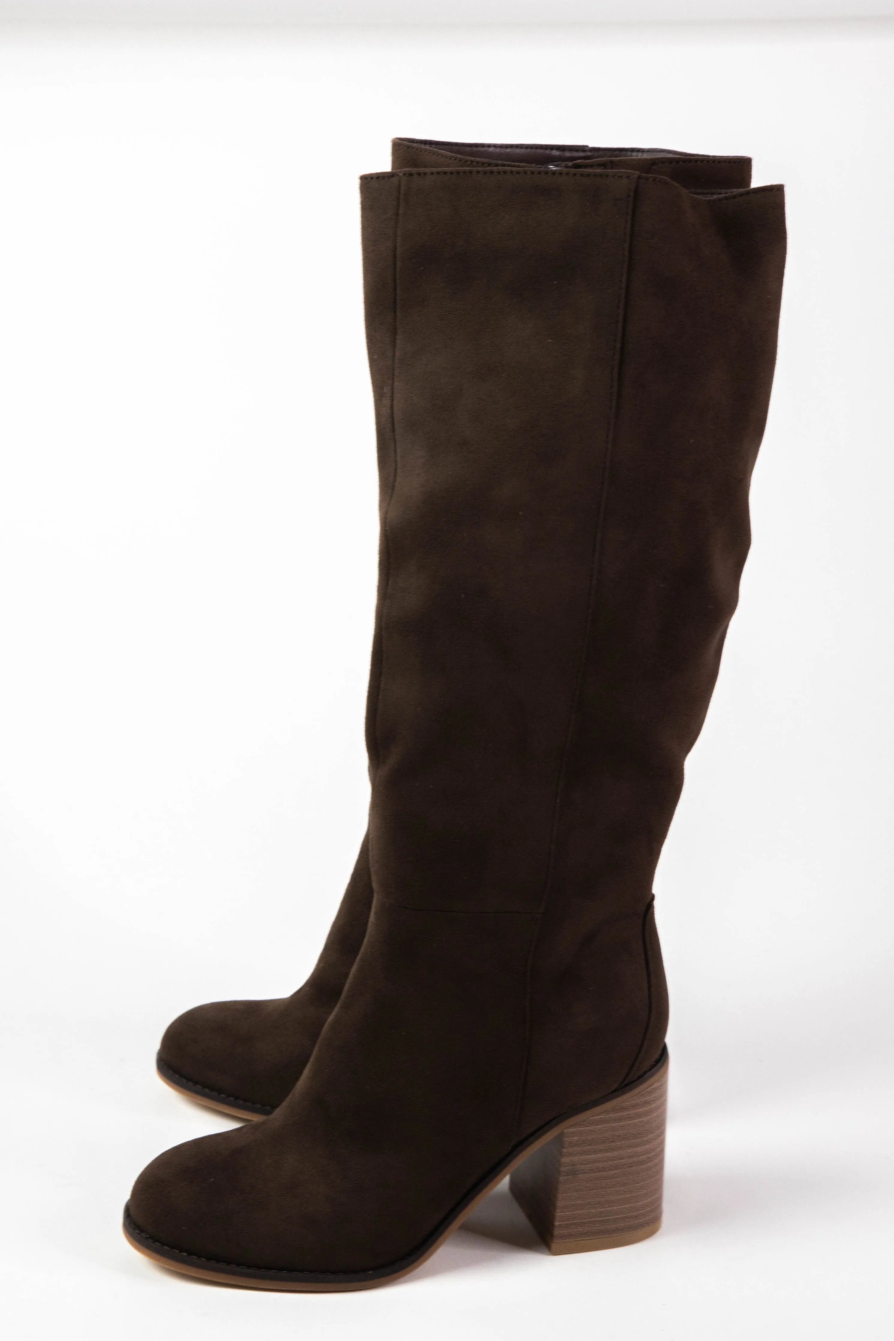 Sabrena Tall Dress Boot, Chocolate sold by North & Main Clothing Company