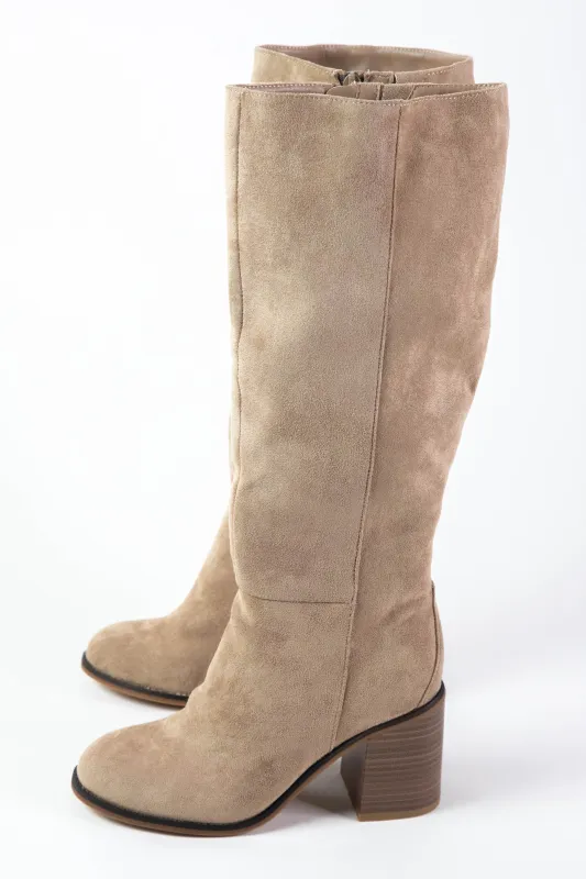 Sabrena Tall Dress Boot, Maple made by Mia Shoes