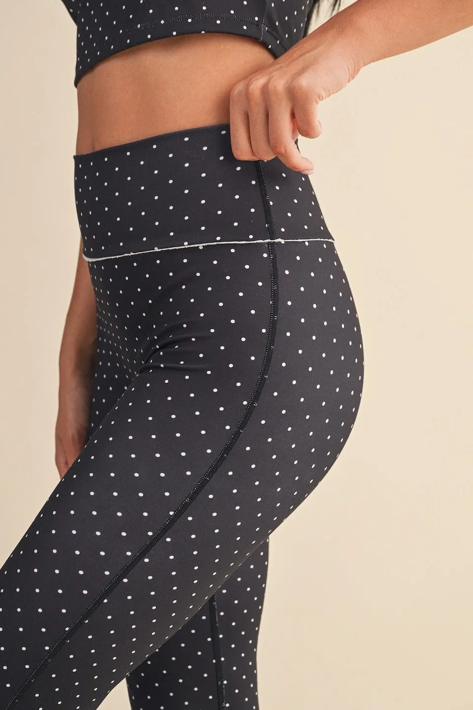 Sally Printed Flare Pants, Black Polka Dot sold by North & Main Clothing Company product image thumbnail 3