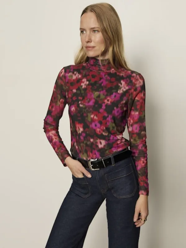 Mesh Mock Neck Top, Berry Glow | Sanctuary sold by North & Main Clothing Company