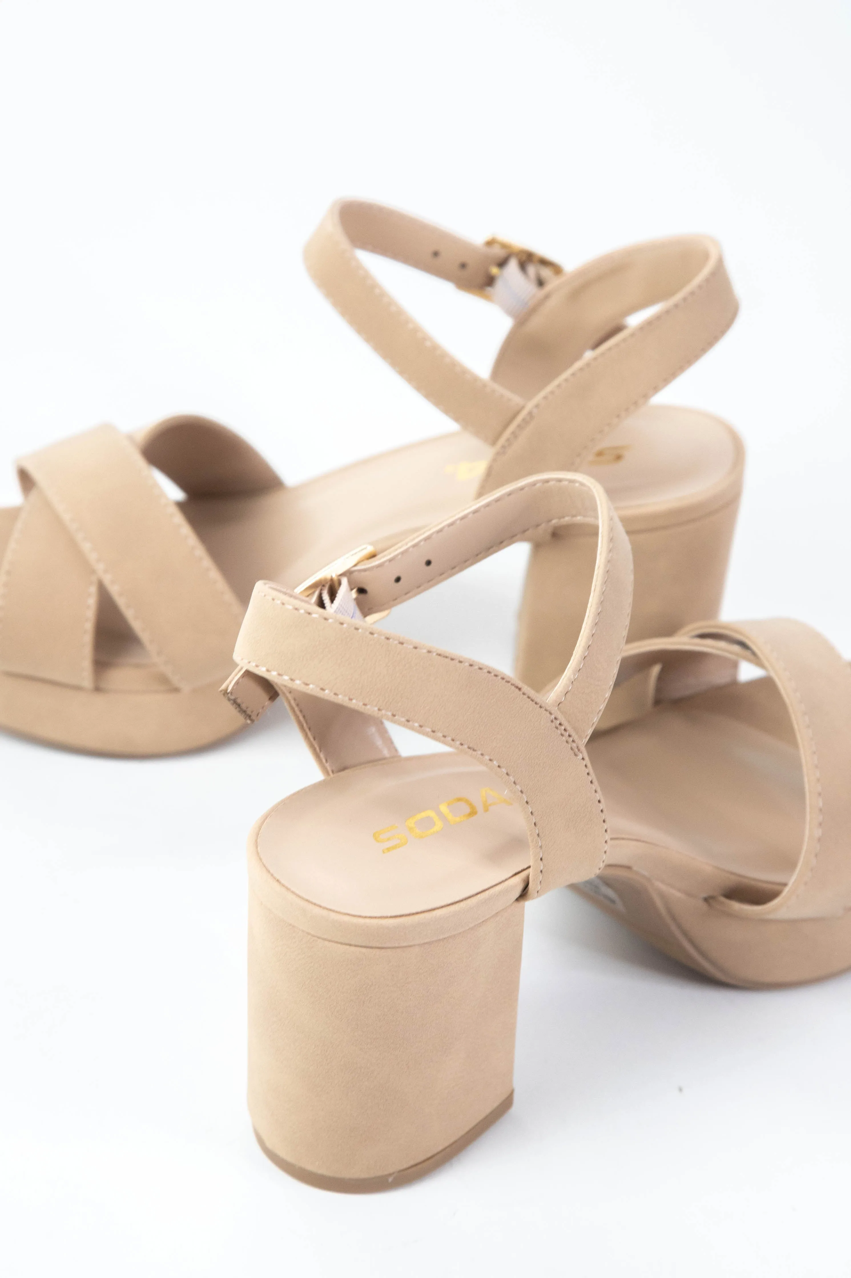 Manner Block Dress Heel, Nude sold by North & Main Clothing Company product image thumbnail 2