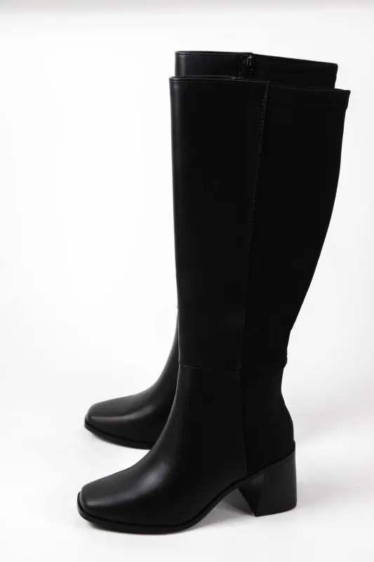 Dahlia Tall Dress Boot, Black sold by North & Main Clothing Company