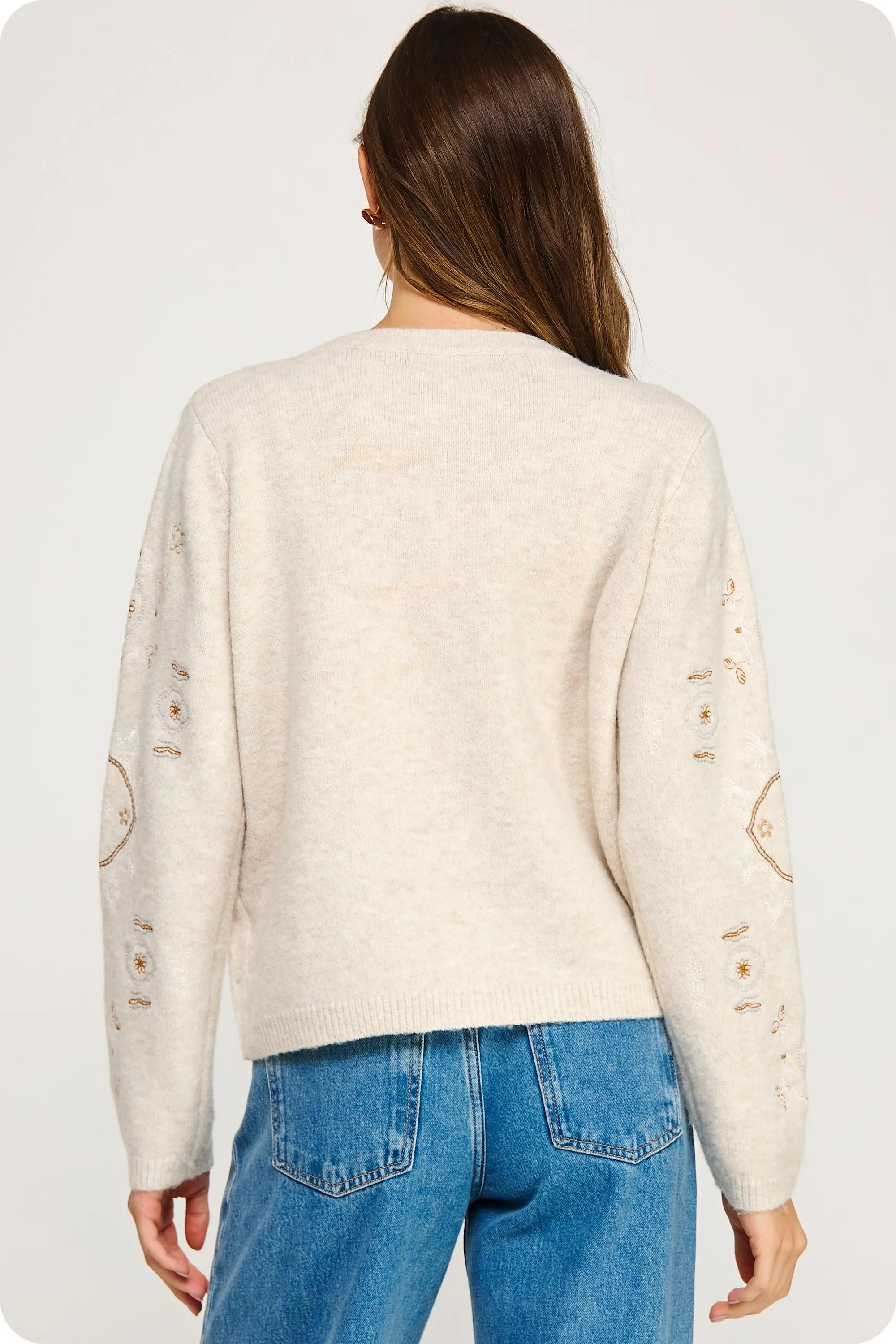 Amber Soft Knit Cardigan, Oatmeal sold by North & Main Clothing Company product image thumbnail 3