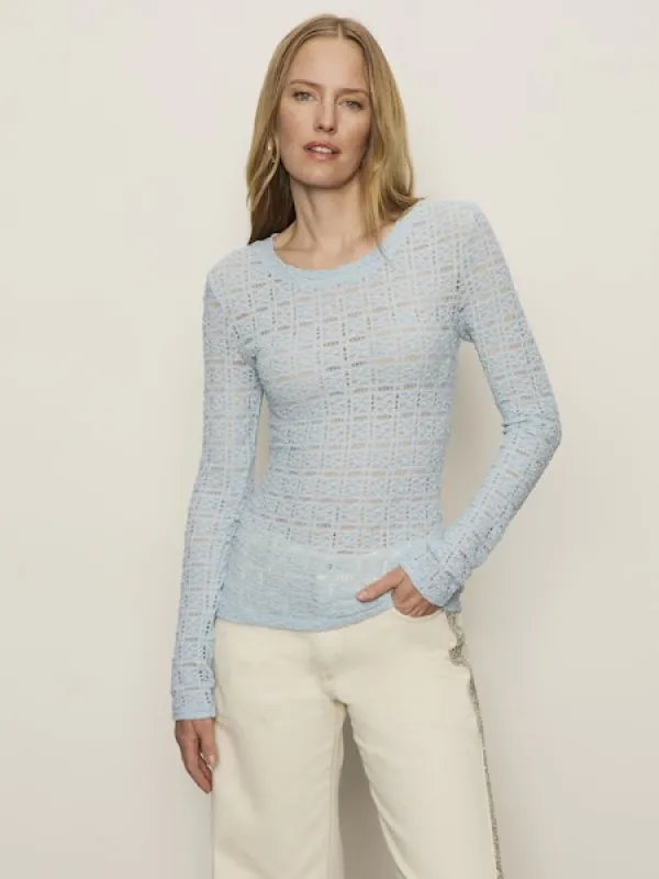 Callie Long Sleeve Perfect Tee, Aquamarine | Sanctuary made by North & Main Clothing Company