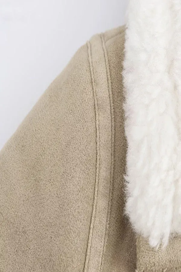 Faux Suede Bomber Jacket, Khaki sold by North & Main Clothing Company product image thumbnail 2