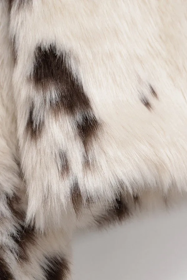 Cow Print Faux Fur Jacket, Brown sold by North & Main Clothing Company product image thumbnail 5