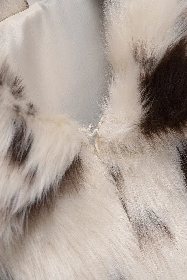 Cow Print Faux Fur Jacket, Brown sold by North & Main Clothing Company product image thumbnail 4
