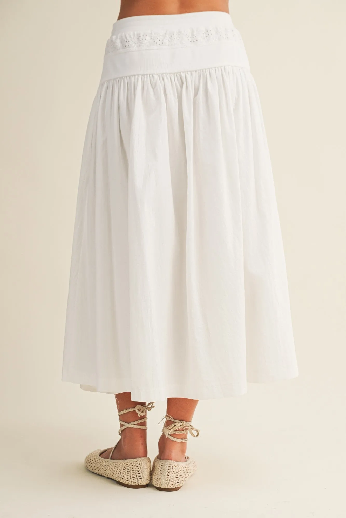 Penny Eyelet Skirt, White sold by North & Main Clothing Company product image thumbnail 3