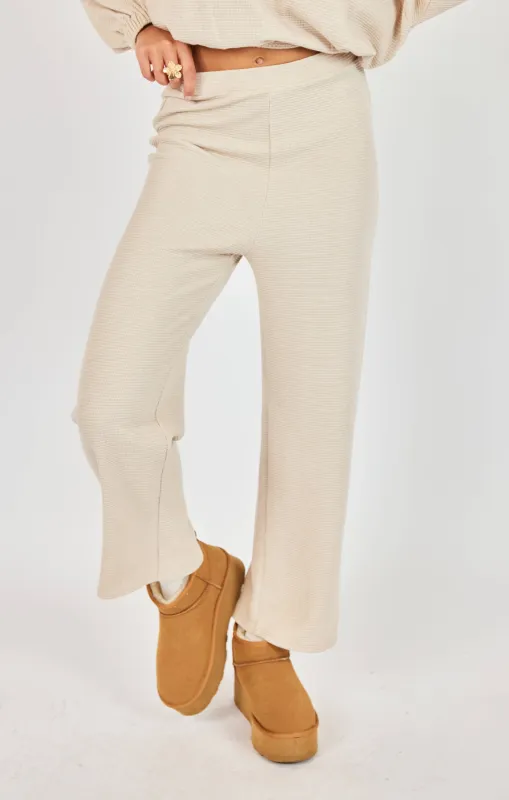 Locket Knit Pants, Oatmeal | Sadie & Sage sold by North & Main Clothing Company