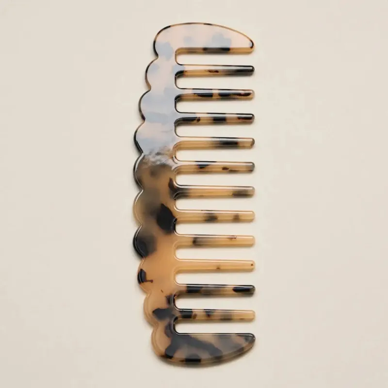 Marbled Wide Tooth Styling Comb, Tort sold by North & Main Clothing Company