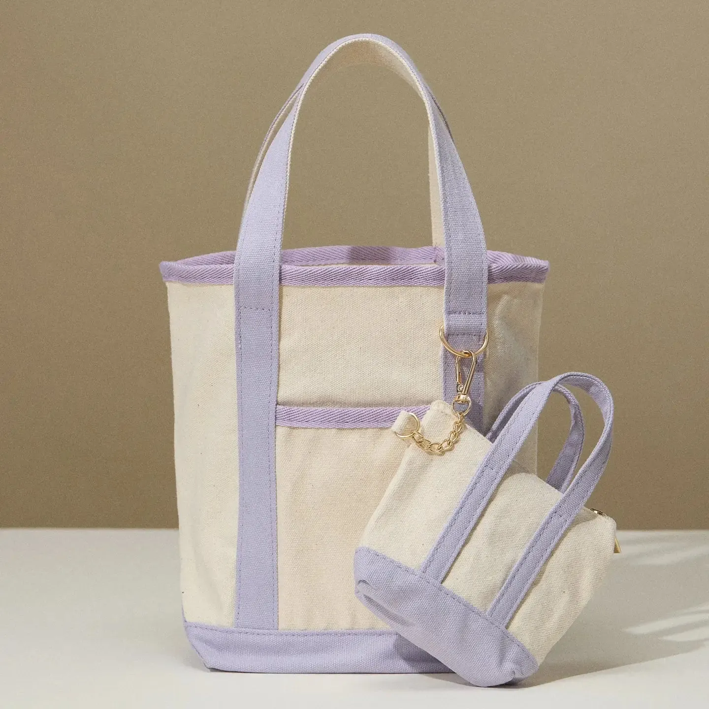 Canvas Tote Bag, Lavendar sold by North & Main Clothing Company product image thumbnail 2