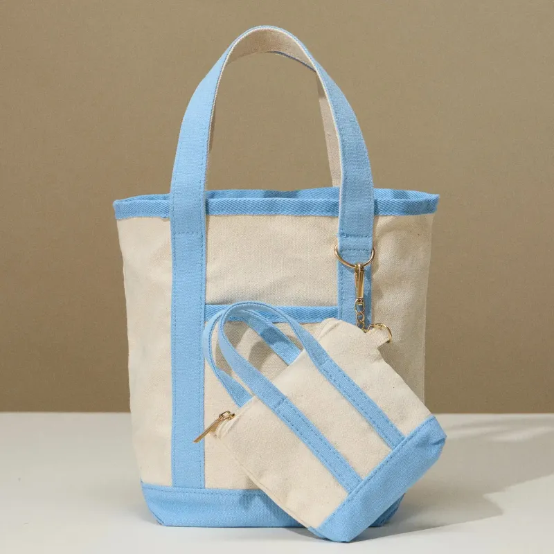 Canvas Tote Bag, Light Blue sold by North & Main Clothing Company