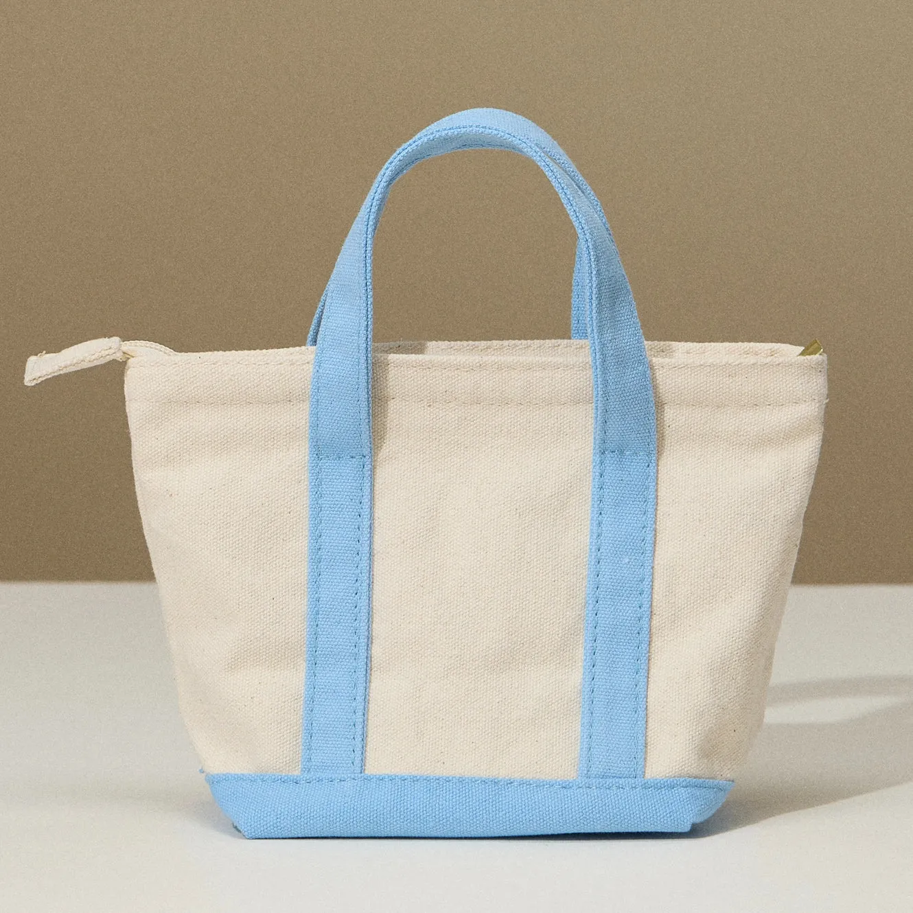 Mini Canvas Tote Bag, Light Blue sold by North & Main Clothing Company