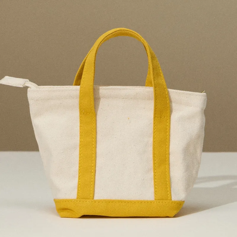 Mini Canvas Tote Bag, Mustard sold by North & Main Clothing Company