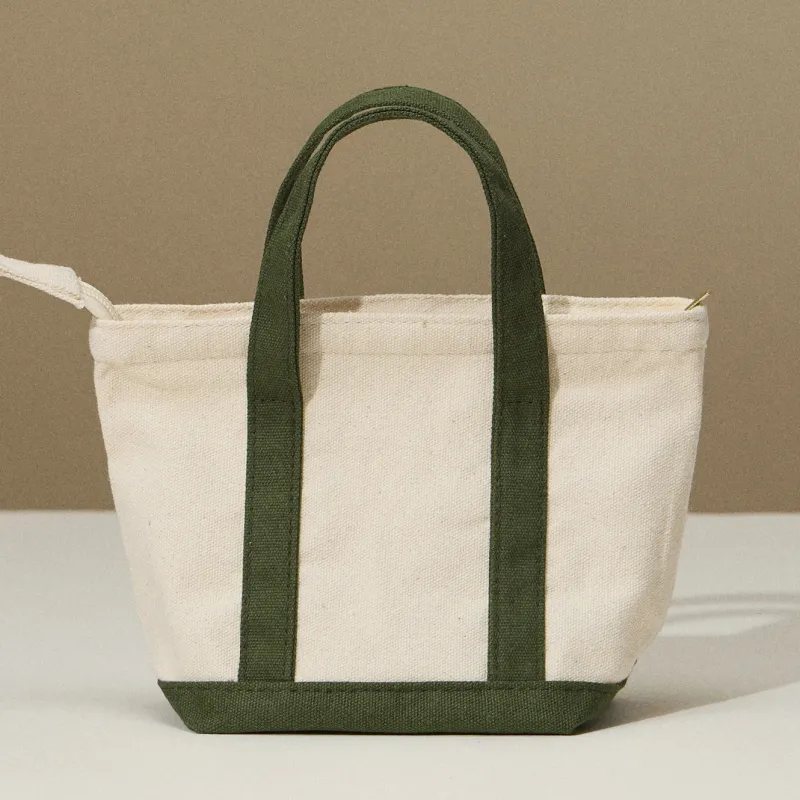 Mini Canvas Tote Bag, Olive sold by North & Main Clothing Company
