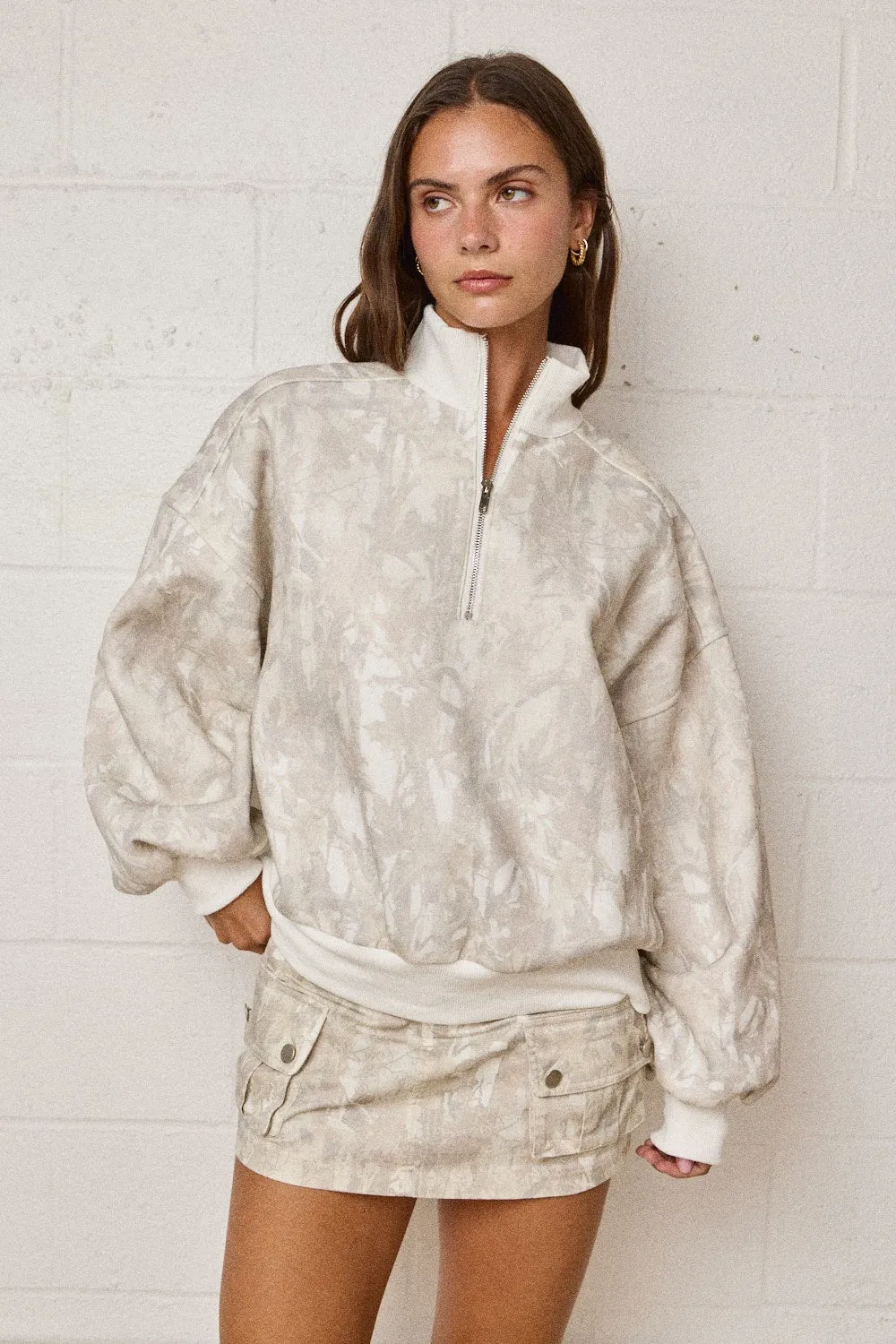 Aria Camo Zip Up Sweatshirt, Camo sold by North & Main Clothing Company product image thumbnail 3