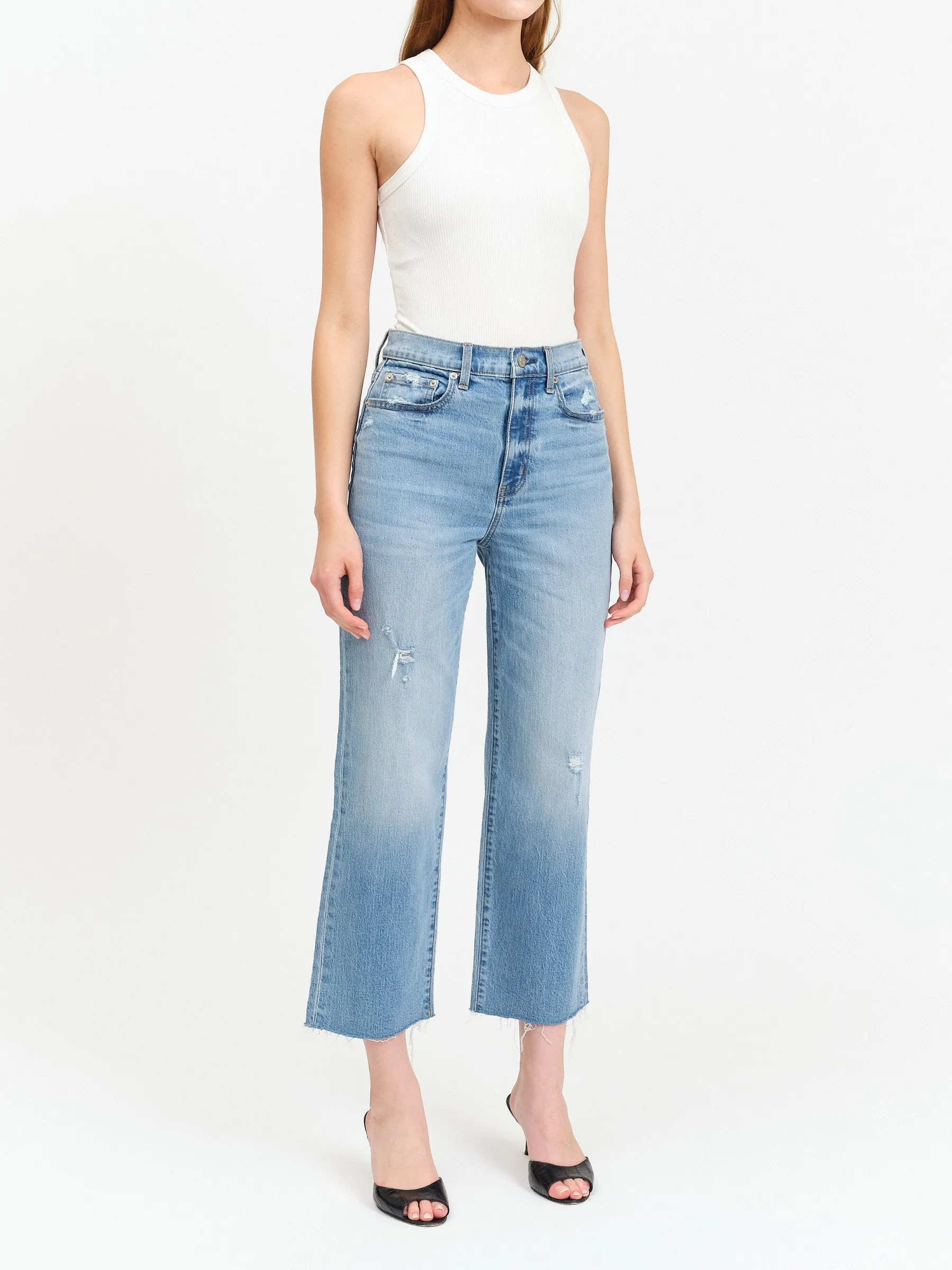 Sundaze Crop High Rise Straight Jean, Marina Vintage | Daze sold by North & Main Clothing Company product image thumbnail 2