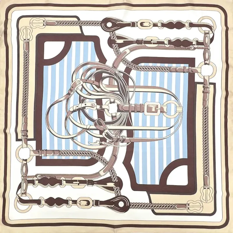 Equestrian Rope Chain Bandana Scarf, Beige made by North & Main Clothing Company