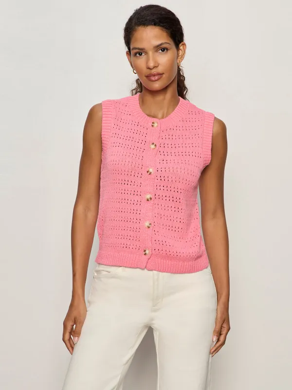 Amanda Pointelle Shell, Bloom Pink | Sanctuary sold by North & Main Clothing Company