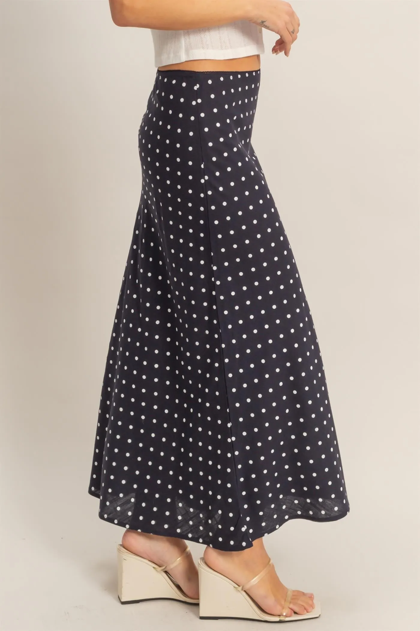 Alice Polka Dot Skirt,Navy sold by North & Main Clothing Company product image thumbnail 5