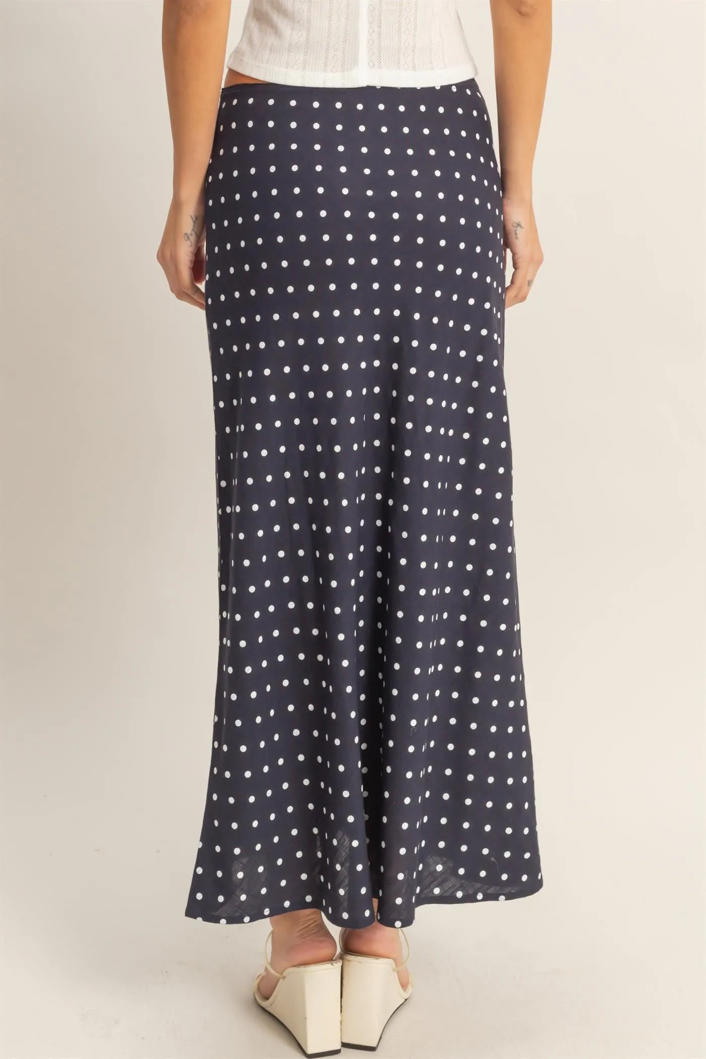 Alice Polka Dot Skirt,Navy sold by North & Main Clothing Company product image thumbnail 2