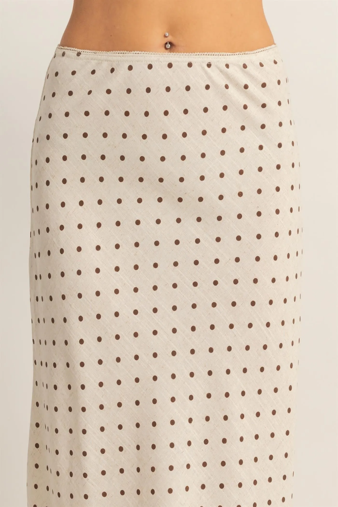 Alice Polka Dot Skirt, Oatmeal sold by North & Main Clothing Company product image thumbnail 3