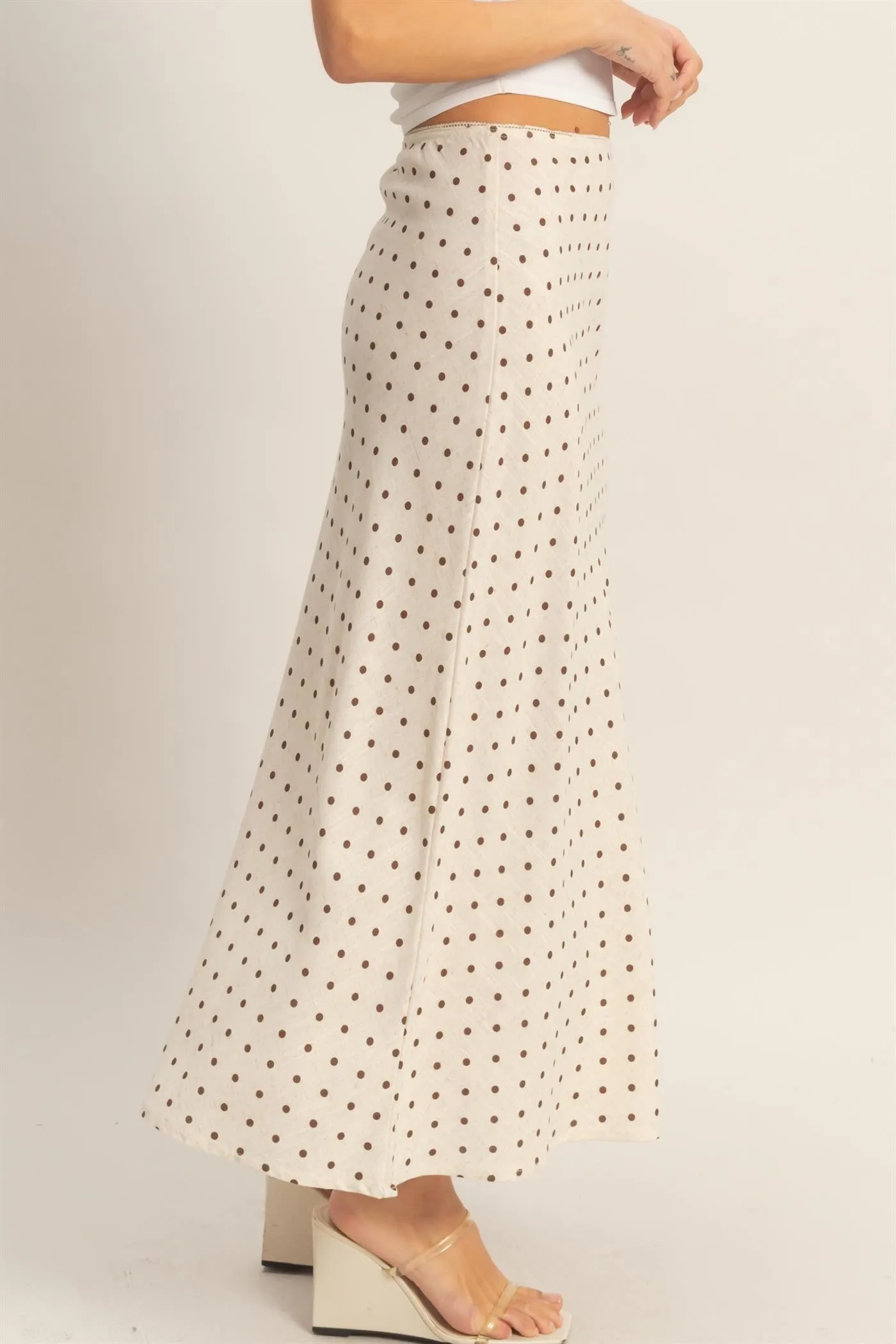 Alice Polka Dot Skirt, Oatmeal sold by North & Main Clothing Company product image thumbnail 4