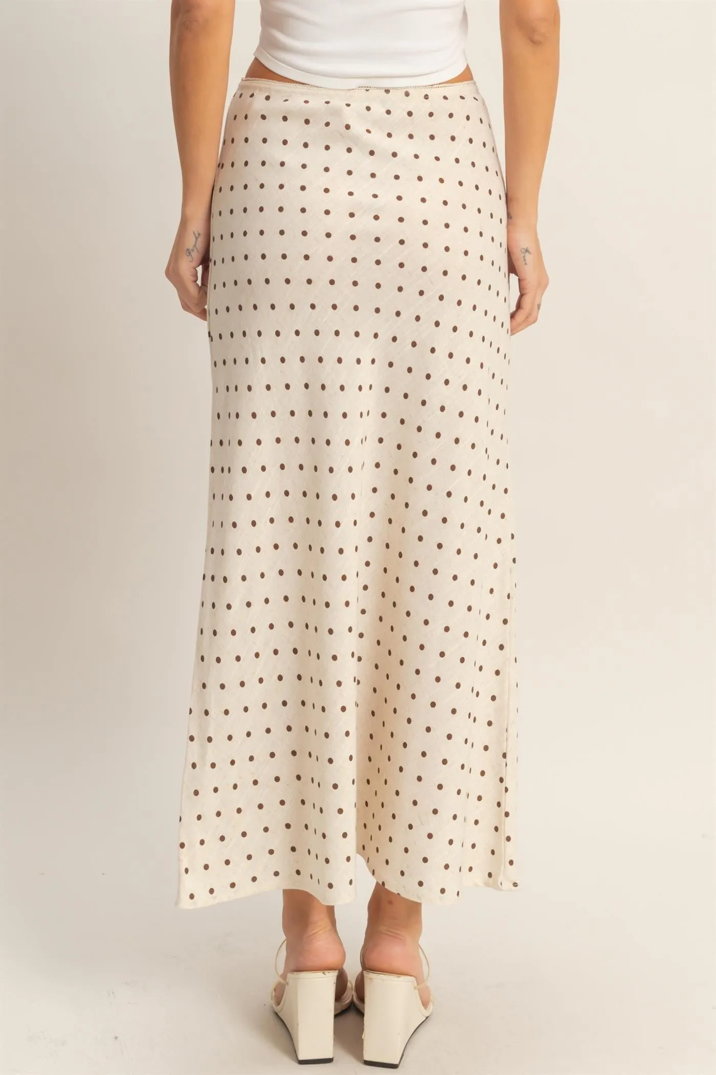 Alice Polka Dot Skirt, Oatmeal sold by North & Main Clothing Company product image thumbnail 5