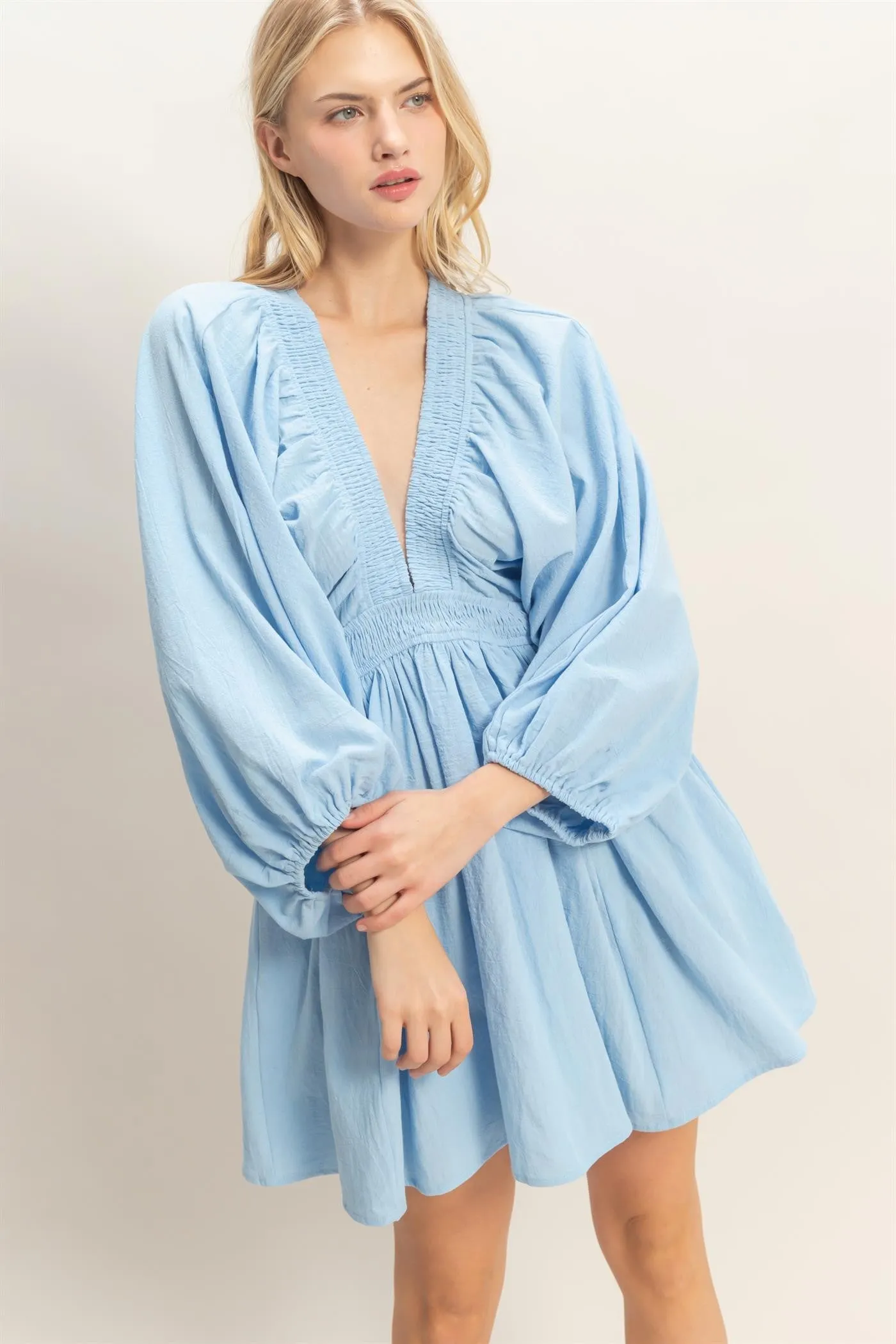 Adeline Mini Dress, Blue sold by North & Main Clothing Company product image thumbnail 2