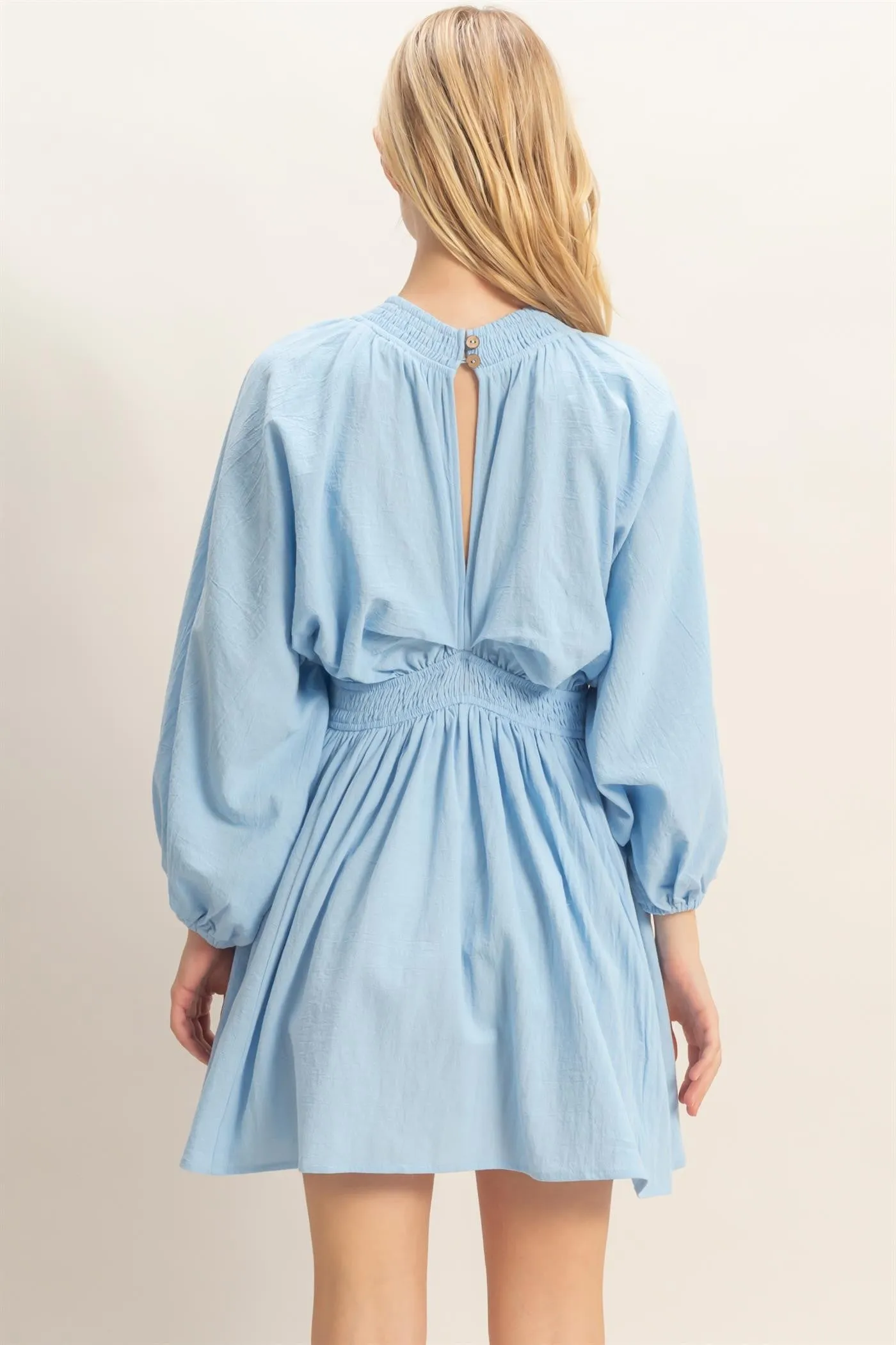 Adeline Mini Dress, Blue sold by North & Main Clothing Company product image thumbnail 3