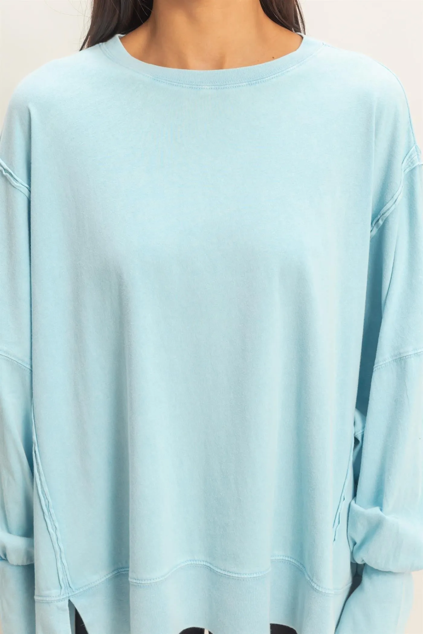 Hannah Oversized Top, Blue sold by North & Main Clothing Company product image thumbnail 3
