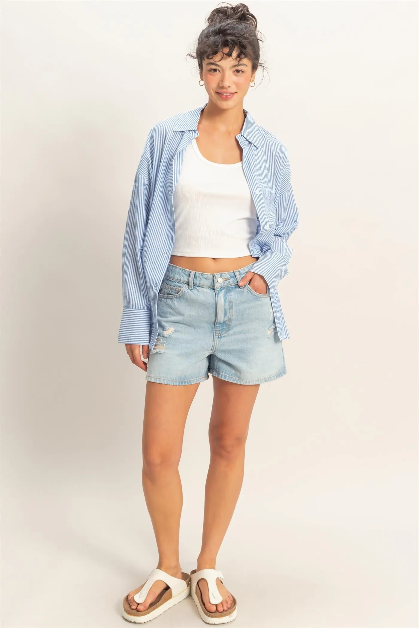 Striped Button Down Shirt, Blue sold by North & Main Clothing Company product image thumbnail 3