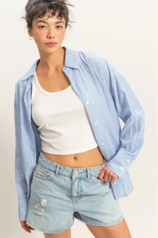 Striped Button Down Shirt, Blue sold by North & Main Clothing Company